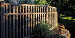 rustic tall fence installation